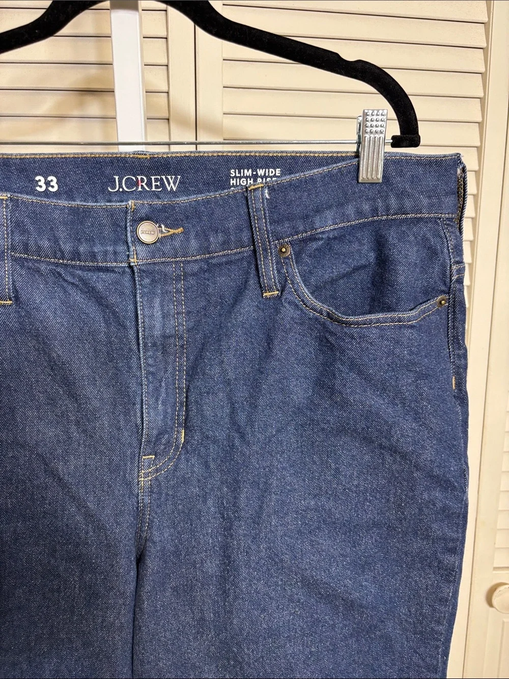 J. Crew Slim-Wide Leg Jean in Indigo Wash Size 33
